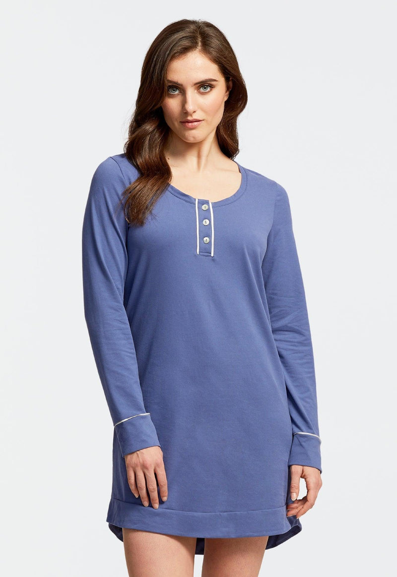 Long Sleeve Sleep Shirt | Long Sleeve Shirt | Lusomé Sleepwear USA