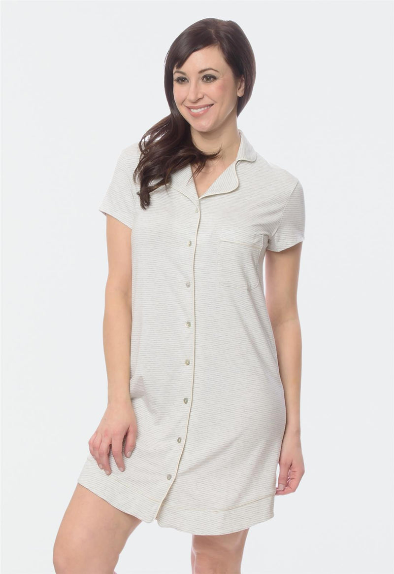 Women's Button Down Sleep Shirt | Lusomé Sleepwear USA